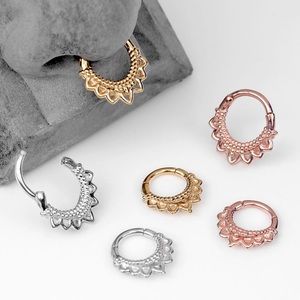 *SOLD*Tawapa Rose Gold Platted Septum Clicker Ring